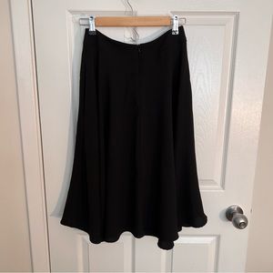 Black Midi Flowy Skater Skirt (US S)